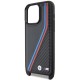 BMW M Edition Carbon Tricolor Lines & Strap case for iPhone 15 Pro Max - black