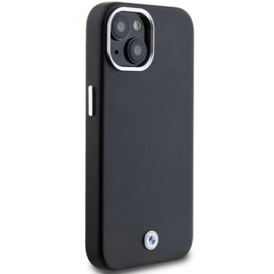 BMW Signature Wrapped Metal MagSafe Case for iPhone 15/14/13 - Black