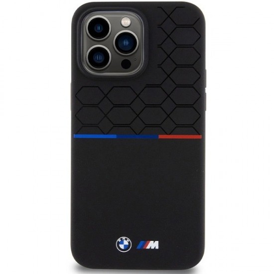 BMW M Silicone Pattern MagSafe case for iPhone 15 Pro Max - black