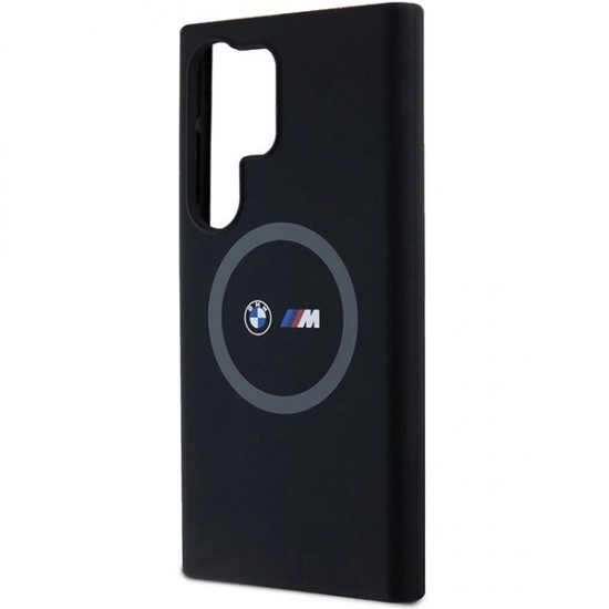 BMW M Silicone Printed Ring MagSafe case for Samsung Galaxy S24 Ultra - black