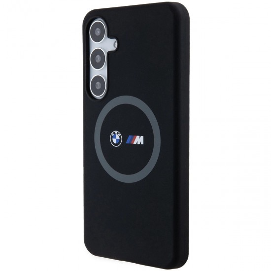 BMW M Silicone Printed Ring MagSafe case for Samsung Galaxy S24+ - black