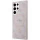 Guess 4G Collection Leather Metal Logo MagSafe Case for Samsung Galaxy S24 Ultra - Pink