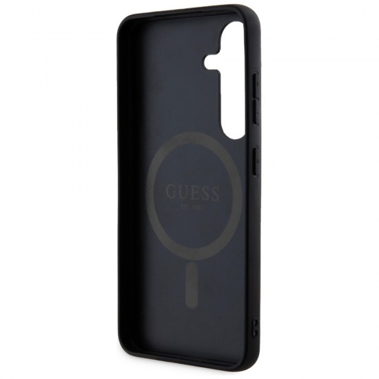 Guess 4G Collection Leather Metal Logo MagSafe Case for Samsung Galaxy S24 - Pink