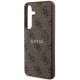 Guess 4G Collection Leather Metal Logo MagSafe Case for Samsung Galaxy S24 - Brown