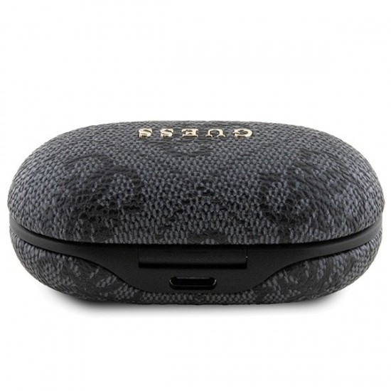 Guess 4G Metal TWS Headphones with ENC Charging Station - Black