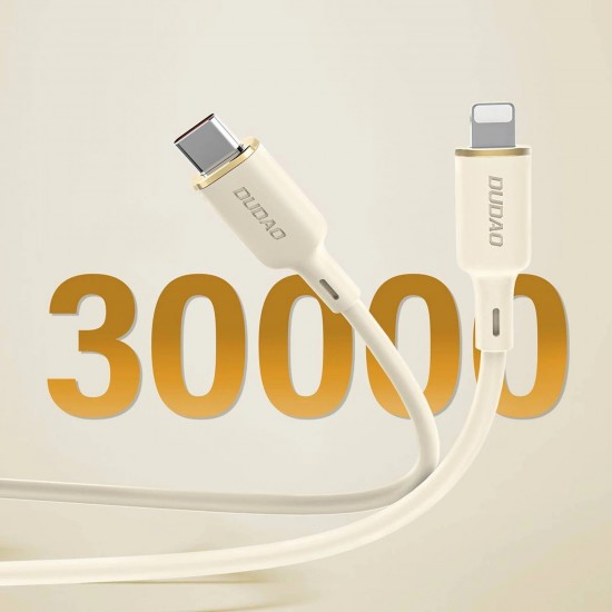 Dudao L7SE 3in1 USB-A - 2x USB-C / Lightning 66W Cable 1.2m - beige