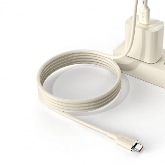 Dudao L7SE 3in1 USB-A - 2x USB-C / Lightning 66W Cable 1.2m - beige