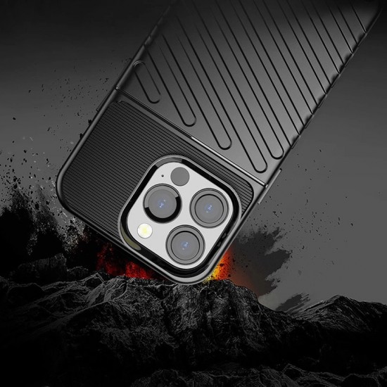 Thunder Case Flexible Tough Rugged Cover TPU Case for iPhone 13 Pro black