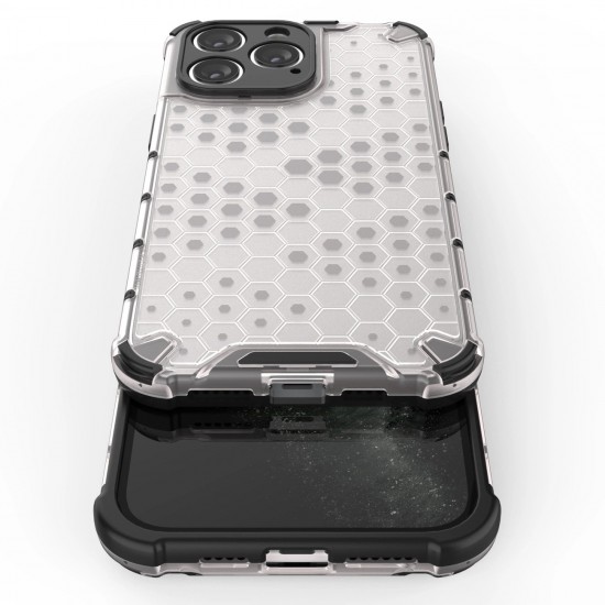Honeycomb case for iPhone 14 Pro armored hybrid cover black