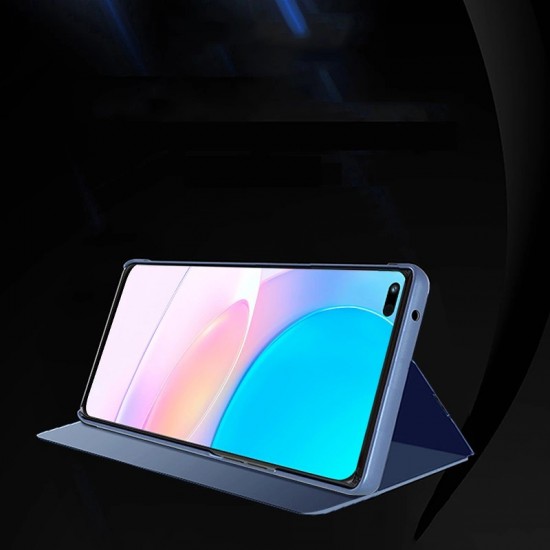 Clear View Case cover for Huawei nova 8i cover with a flap black