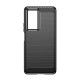 Carbon Case for Xiaomi Poco F4 5G flexible silicone carbon cover black