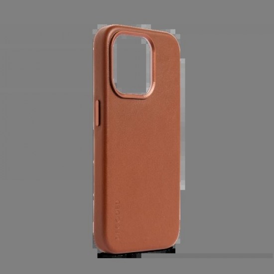 Decoded Leather Case with MagSafe for iPhone 15 Pro - brown