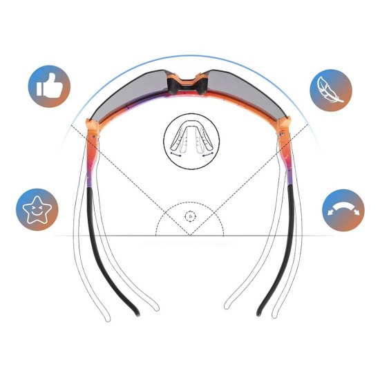 Rockbros SP297 polarizing cycling glasses - purple