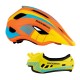 Rockbros TT-32SOYB-M children's bicycle helmet with detachable chinbar, size M - yellow-orange