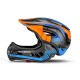 Rockbros TT-32SOBL-M children's bicycle helmet with removable chinbar, size M - black and orange