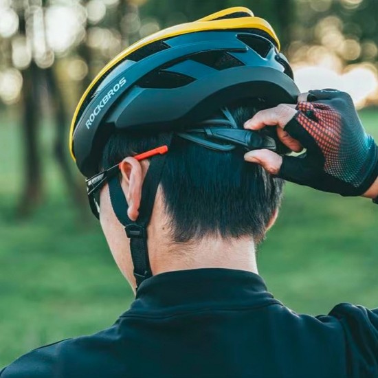 Rockbros 10110004005 bicycle helmet, size L - yellow and black