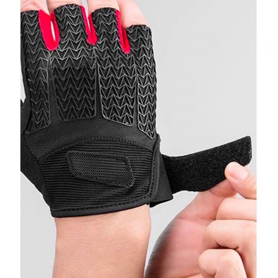Rockbros S169BR XXL cycling gloves with gel inserts - black and red