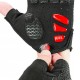 Rockbros S169BR M cycling gloves with gel inserts - black and red