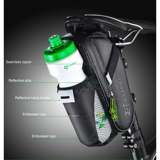 Rockbros C7-1 waterproof bicycle bag with saddle mounting 1.5l - black