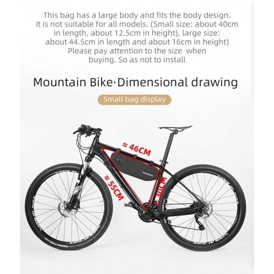 Rockbros AS-043 bicycle bag with Velcro 3l - black