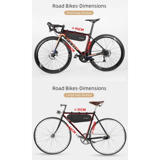 Rockbros AS-043 bicycle bag with Velcro 3l - black