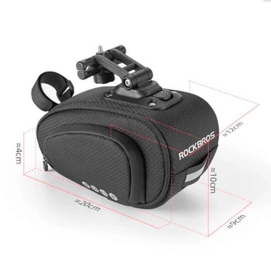 Rockbros C40 bicycle bag under the saddle - black