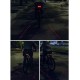 Rockbros LKWD-R1 Rear Bike Light with Laser and Remote Control + Micro USB - USB-A Cable - Black