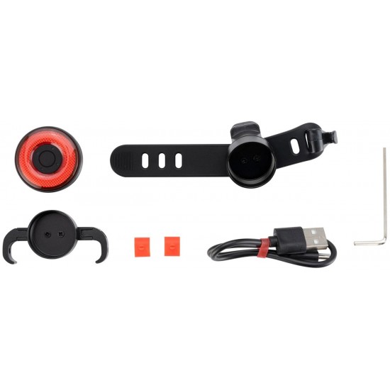 Rockbros Q5 Rear Bike Light with Intelligent Stop System - Black