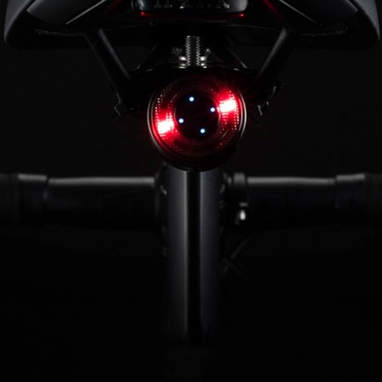 Rockbros Q1 Rear Bike Light 7 Color LED + USB-C - USB-A Cable - Black