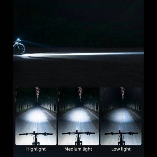 Rockbros 24310006001 Front Bike Light 400 lm + Micro USB Cable - USB-A - Black