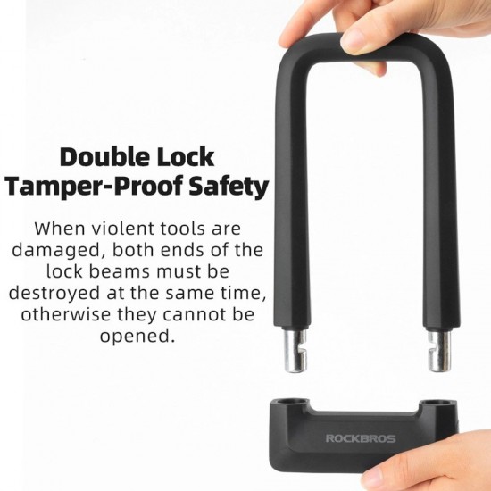 Rockbros RKS626-BK U-lock Bike Lock - Black