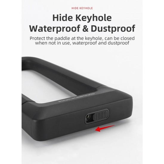 Rockbros RKS626-BK U-lock Bike Lock - Black