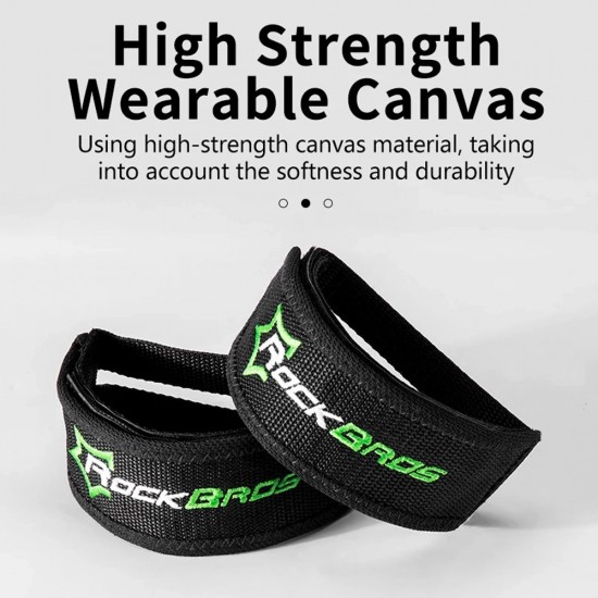 Rockbros GZT1001BK Bicycle Pedal Straps 2 pcs - Black