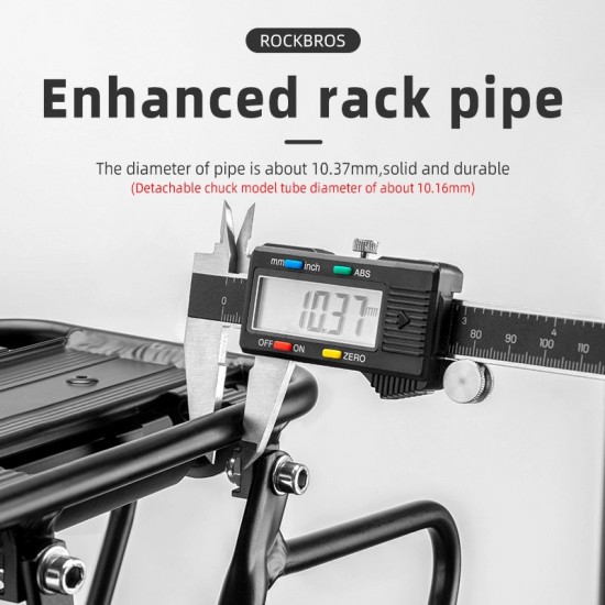 Rockbros 33210004001 bicycle rack with shelf - black