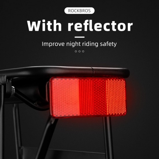 Rockbros 33210004001 bicycle rack with shelf - black