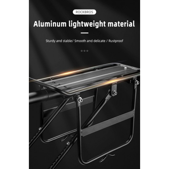 Rockbros 33210004001 bicycle rack with shelf - black