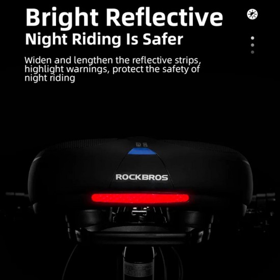 Rockbros AQ-6090B bicycle saddle - black and blue