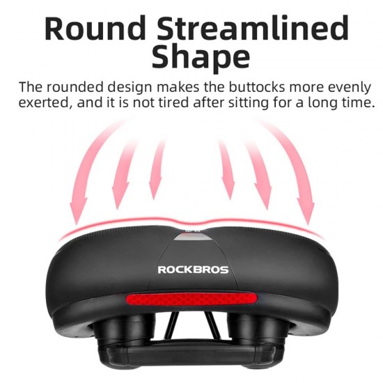 Rockbros AQ-6090R bicycle saddle - black and red