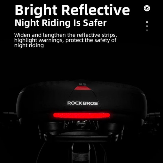 Rockbros AQ-6090R bicycle saddle - black and red