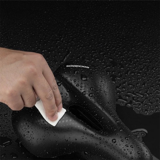 Rockbros 38218916002 MTB bicycle saddle + lamp - black