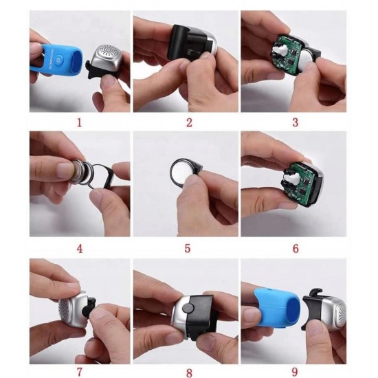 Rockbros CB1709BK electronic bicycle bell - black