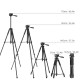 Aluminum photographic tripod with adjustable base - gray