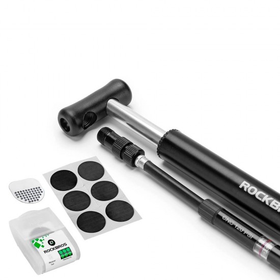 Rockbros 42322821001 floor bicycle pump - black