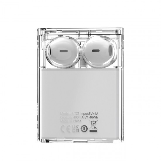 TWS Joyroom JR-TC1 IceLens Series wireless headphones with LED lights - white