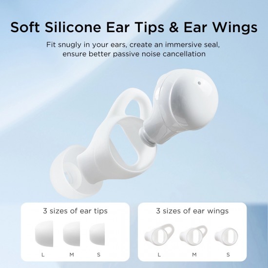Joyroom JR-TS2 Cozydots Series Wireless TWS Headphones for Sleeping ANC Bluetooth 5.3 - White