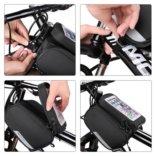 Wozinsky frame bike bag + detachable phone cover up to 6.5 