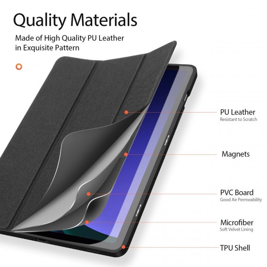Dux Ducis Domo flip and smart sleep case for Samsung Galaxy Tab S9 - black