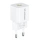 Wozinsky WWCEAC GaN USB-A USB-C 33W wall charger - white
