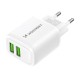 Wozinsky CUWCW 2.4A 2 x USB-A Wall Charger - White