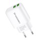 Wozinsky CUWCW 2.4A 2 x USB-A Wall Charger - White